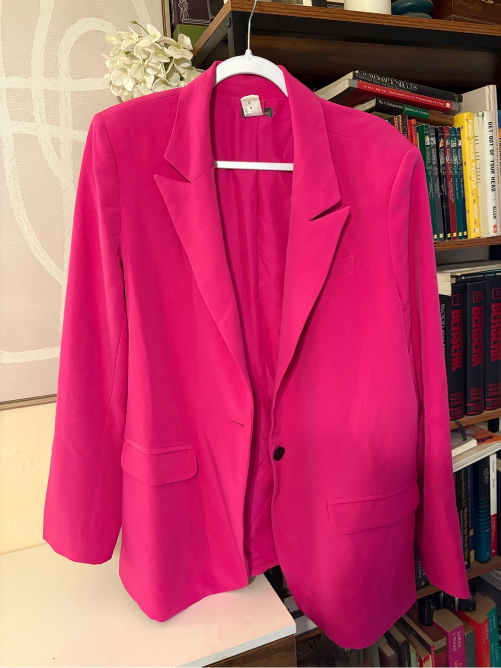 Vince Camuto Hot Pink Single-Button Blazer